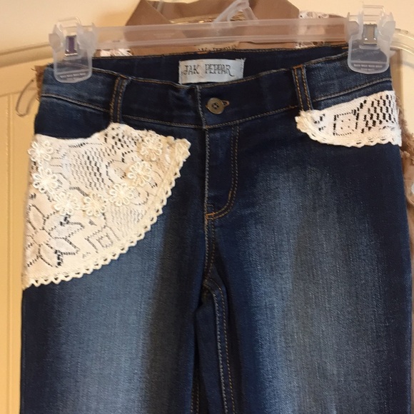 Girls Jak & Peppar  top and denim jeans - Picture 5 of 7